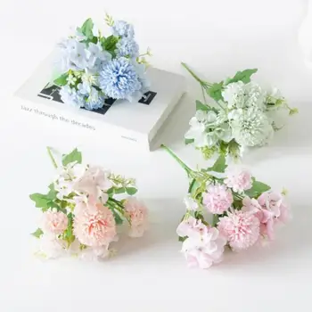 30Cm Flori Artificiale de Mătase Hortensie Buchet Albastru Crăciun Vaze pentru Decor Acasă, Gradina Nunta Masă Fals Plante Imagine 0
