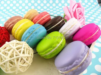 4CM Artificiala PU fals macarons alimente cookie-uri Bucătărie restaurant decorat DIY nunta recuzită jucărie