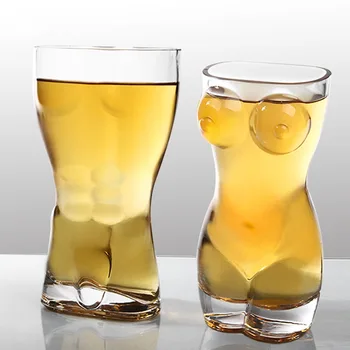 Creative transparent sticlă de bere corp cupa cupa bar, club de noapte bărbații și femeile pahare de vin pahar pahar pahar de vin pahar de vin