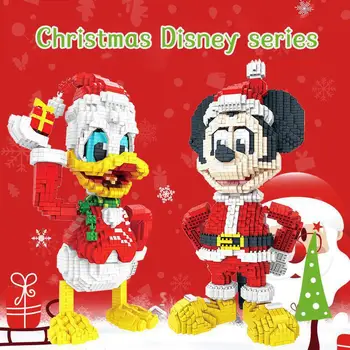 Disney Mickey Mouse Donalded Rață Mini Bloc De Crăciun Anime Diamant Micro Caramida Asamblate Decorare Jucării Pentru Copii Imagine 0