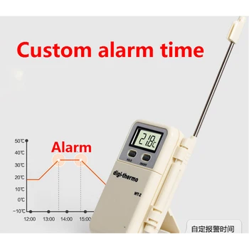 LCD Display Thermonmeter Bucătărie Pentru a Măsura Temperatura Metru Prelungit Caseta de Sârmă Design Convenabil Interioară a Brățării