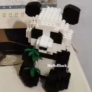 În stoc 390pcs Creative DIY Assemable Panda drăguț Animal de Învățământ Jucarii Copii Blocuri de Constructii Model Cărămizi 68243 Imagine 0